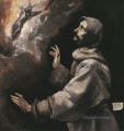 San Francisco recibiendo los estigmas 1577 Manierismo Renacimiento español El Greco